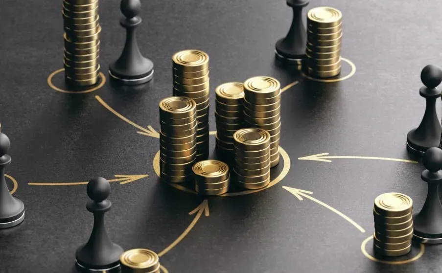 代表中小企业并购融资与策略路径的资金图。